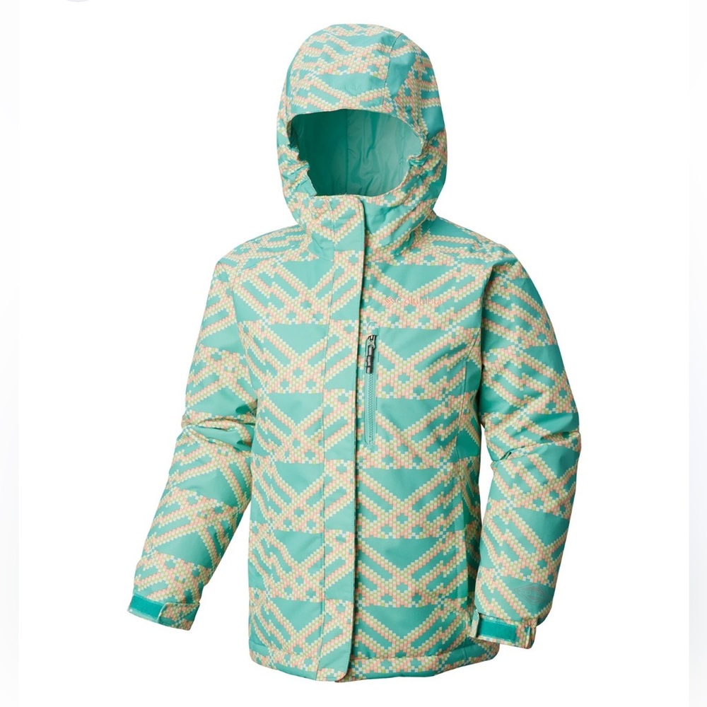 Columbia Magic Mile Jacket Winter Rain Coat Omni Heat Tech Pixie Microgeo Print